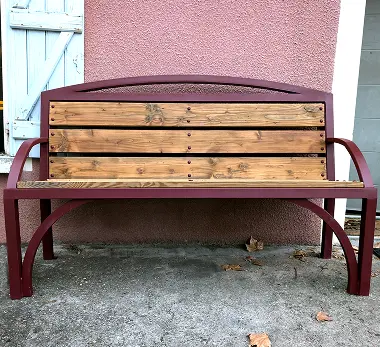 banc fer et bois e2d metallerie