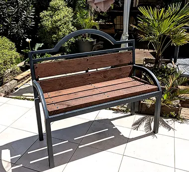 banc fer et bois thermolaquer e2d metallerie