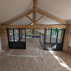 garde corps noir etage maion